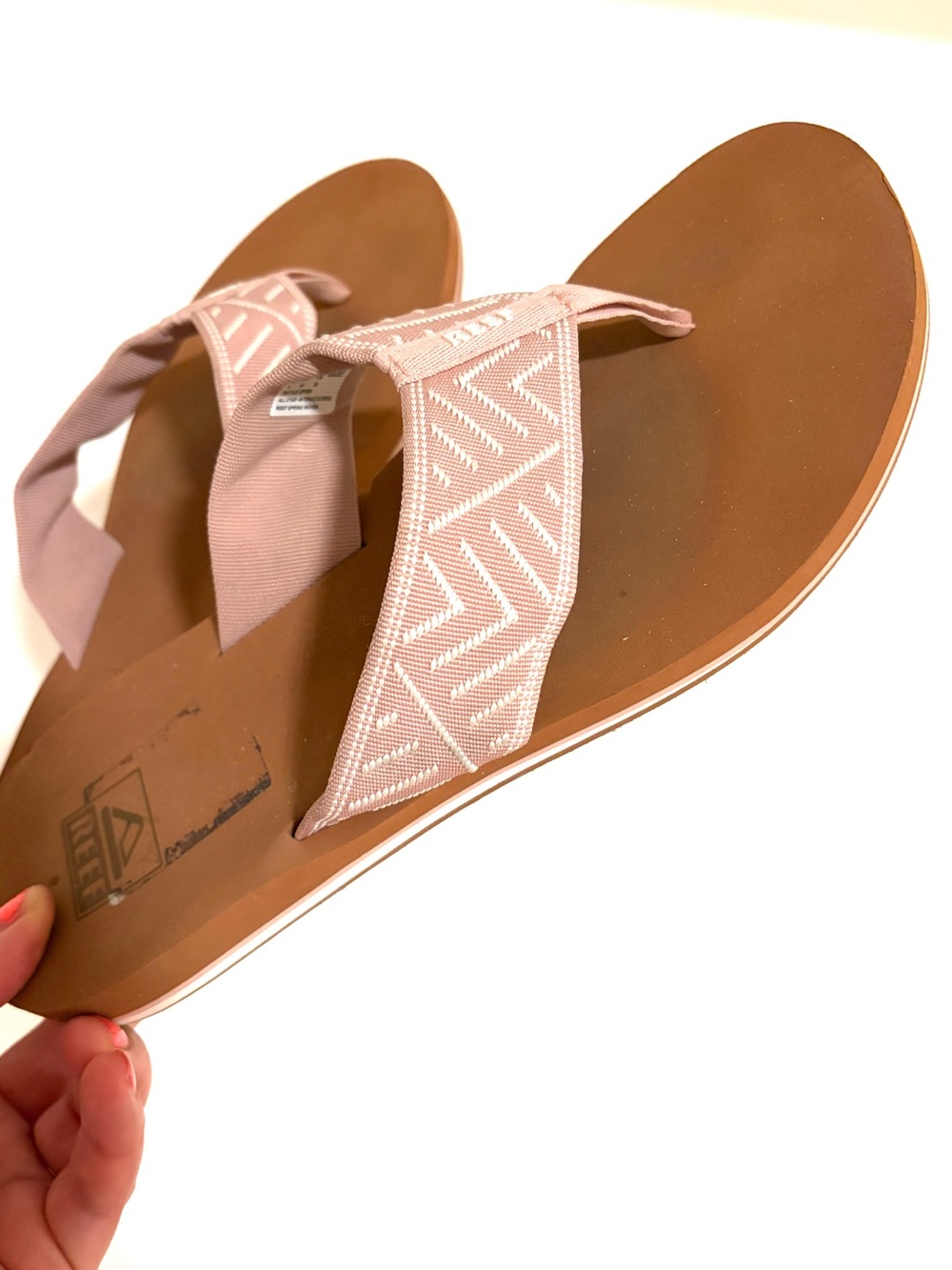 REEF | Women’s | Woven Strap Flip Flop Sandals | Pink | 9